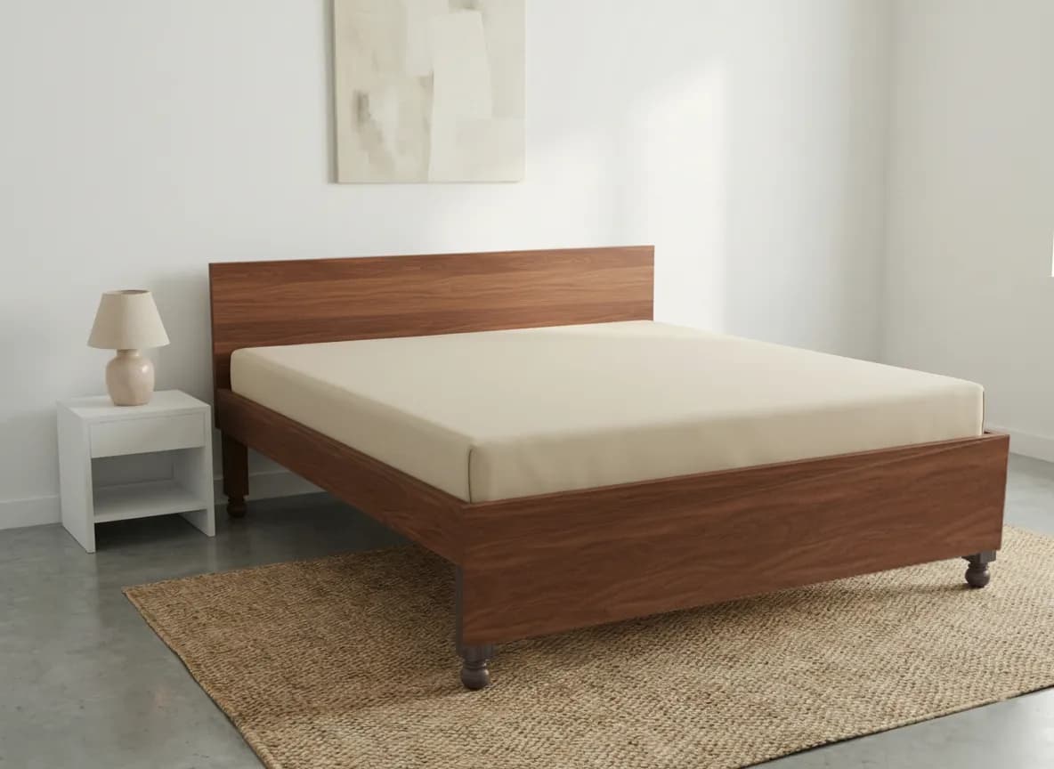 Fully Wooden Bed with Minimalist Design
