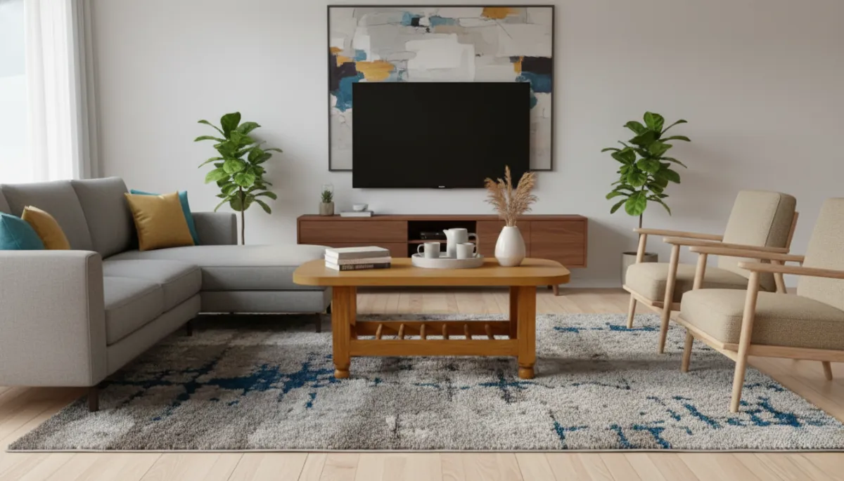 Solid Wood Coffee Table with Lower Storage Shel