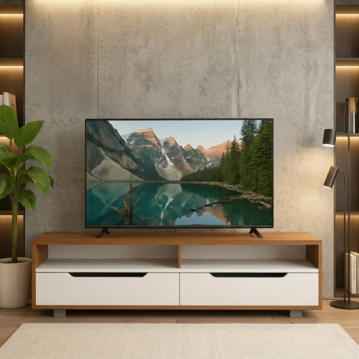 Scandinavian Style Wooden TV Console